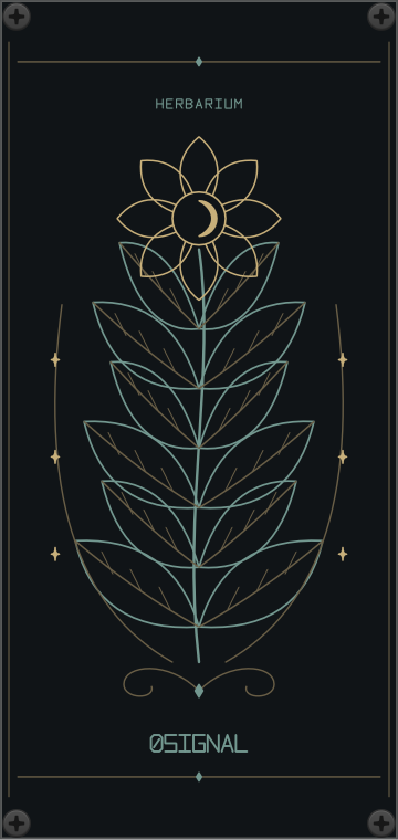 Herbarium ornamental blank panel